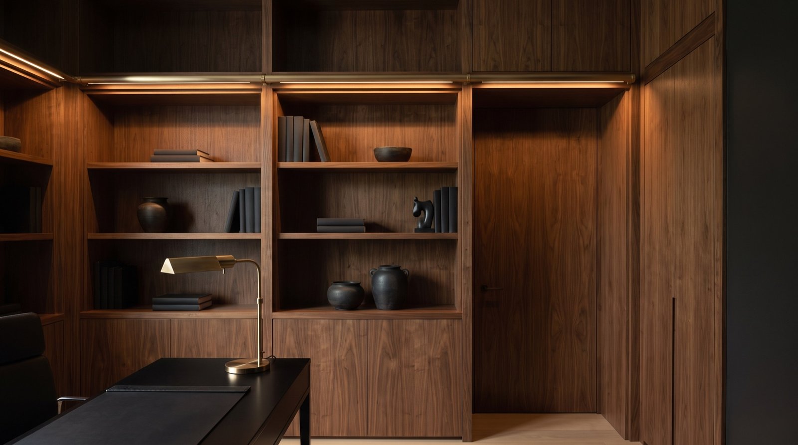 A home office that needed a door nobody could see.
